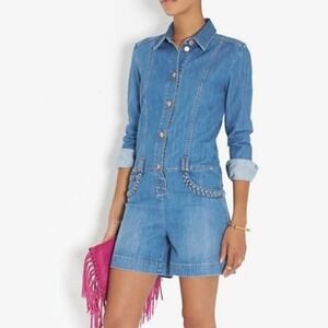 SEE BY CHLOE Denim Short Romper 34/XS!